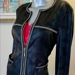 Beautiful Black Joseph Ribkoff Jacket chain embellished